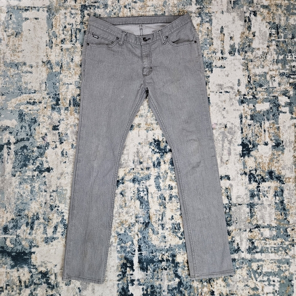 Vans Other - 💥 Vans Mens Skinny Jeans 32 x 32 Gray Stretch Denim Off The Wall Skate Style